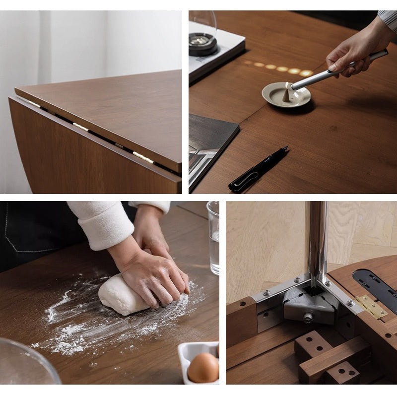 ダイニングテーブル・天然木・折りたたみ・おしゃれ・モダン・6人・150cm・4人・6人掛け