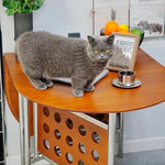 Casaconer | ダイニングテーブル・折りたたみ・4人・収納・奥行き80・幅150・おりたたみ・幅150cm・楕円・省スペース・食卓テーブル・作業台・モダンデザイン・スチール脚・ウォルナット/ナチュラル・おしゃれ・2~6人用・北欧