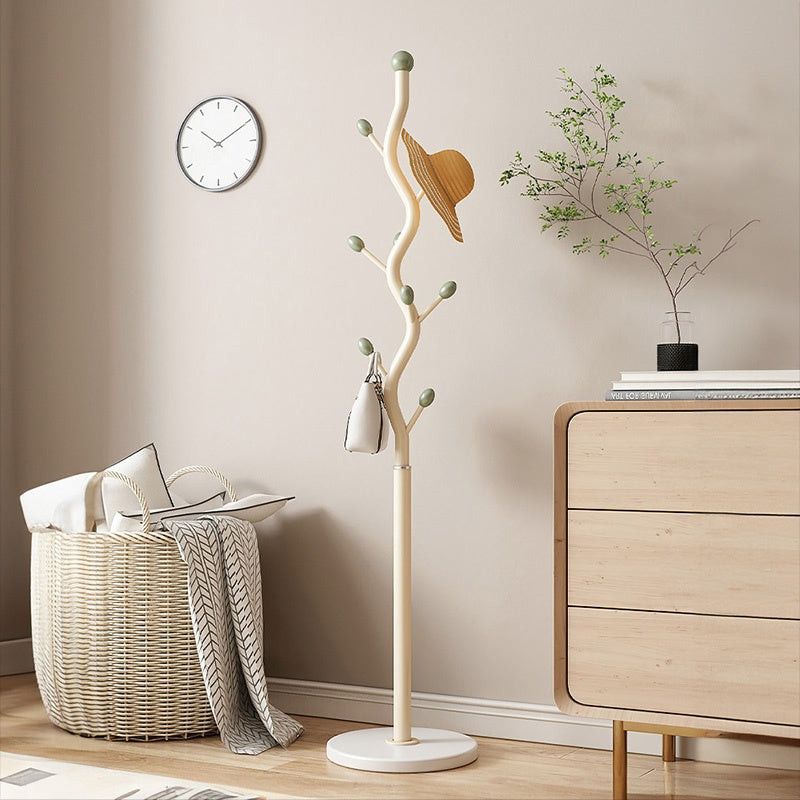 コートハンガー スチール製 高さ180cm ポールハンガー ハンガーラック 立て掛け式 衣類収納 洋服掛け 衣帽架 寝室 ベッドサイド 玄関 ホワイト/ブラック モダン デザイン