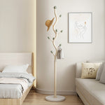 コートハンガー スチール製 高さ180cm ポールハンガー ハンガーラック 立て掛け式 衣類収納 洋服掛け 衣帽架 寝室 ベッドサイド 玄関 ホワイト/ブラック モダン デザイン