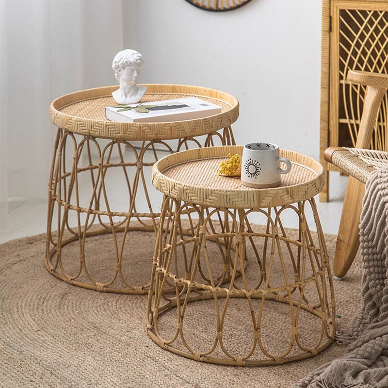 Casaconer | ローテーブル・ラタン・ラタン調・北欧・おしゃれ・モダン・ナチュラル・リビングテーブル・収納・リビング・幅40