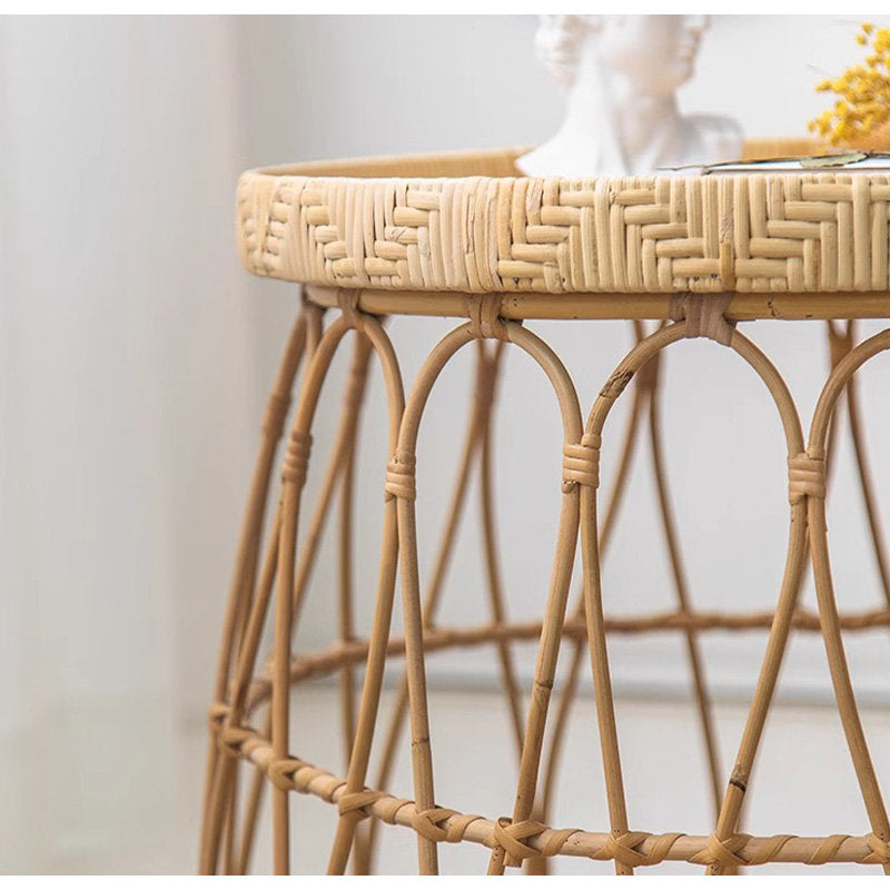 Casaconer | ローテーブル・ラタン・ラタン調・北欧・おしゃれ・モダン・ナチュラル・リビングテーブル・収納・リビング・幅40