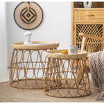 Casaconer | ローテーブル・ラタン・ラタン調・北欧・おしゃれ・モダン・ナチュラル・リビングテーブル・収納・リビング・幅40