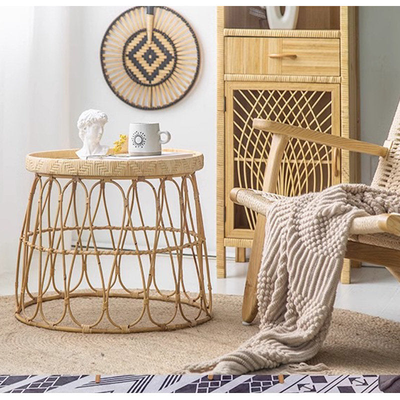 Casaconer | ローテーブル・ラタン・ラタン調・北欧・おしゃれ・モダン・ナチュラル・リビングテーブル・収納・リビング・幅40