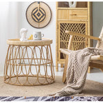 Casaconer | ローテーブル・ラタン・ラタン調・北欧・おしゃれ・モダン・ナチュラル・リビングテーブル・収納・リビング・幅40