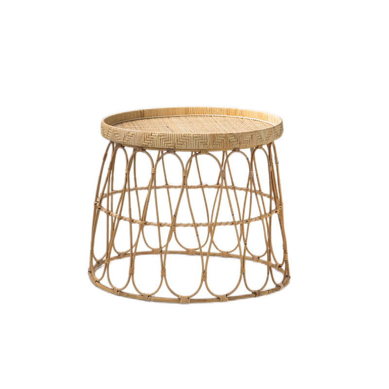 Casaconer | ローテーブル・ラタン・ラタン調・北欧・おしゃれ・モダン・ナチュラル・リビングテーブル・収納・リビング・幅40