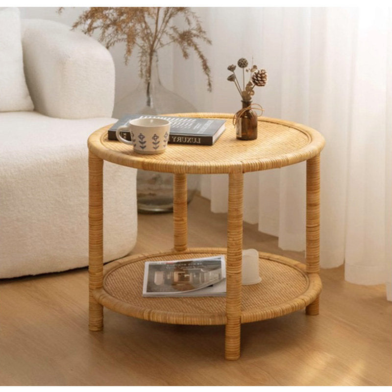 Casaconer | ローテーブル・ラタン・ラタン調・北欧・おしゃれ・モダン・ナチュラル・リビングテーブル・収納・リビング・幅45