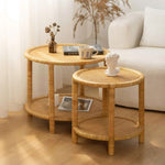 Casaconer | ローテーブル・ラタン・ラタン調・北欧・おしゃれ・モダン・ナチュラル・リビングテーブル・収納・リビング・幅45