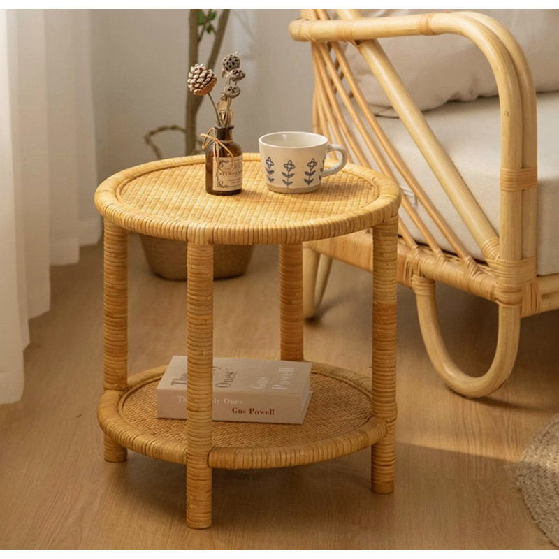 Casaconer | ローテーブル・ラタン・ラタン調・北欧・おしゃれ・モダン・ナチュラル・リビングテーブル・収納・リビング・幅45