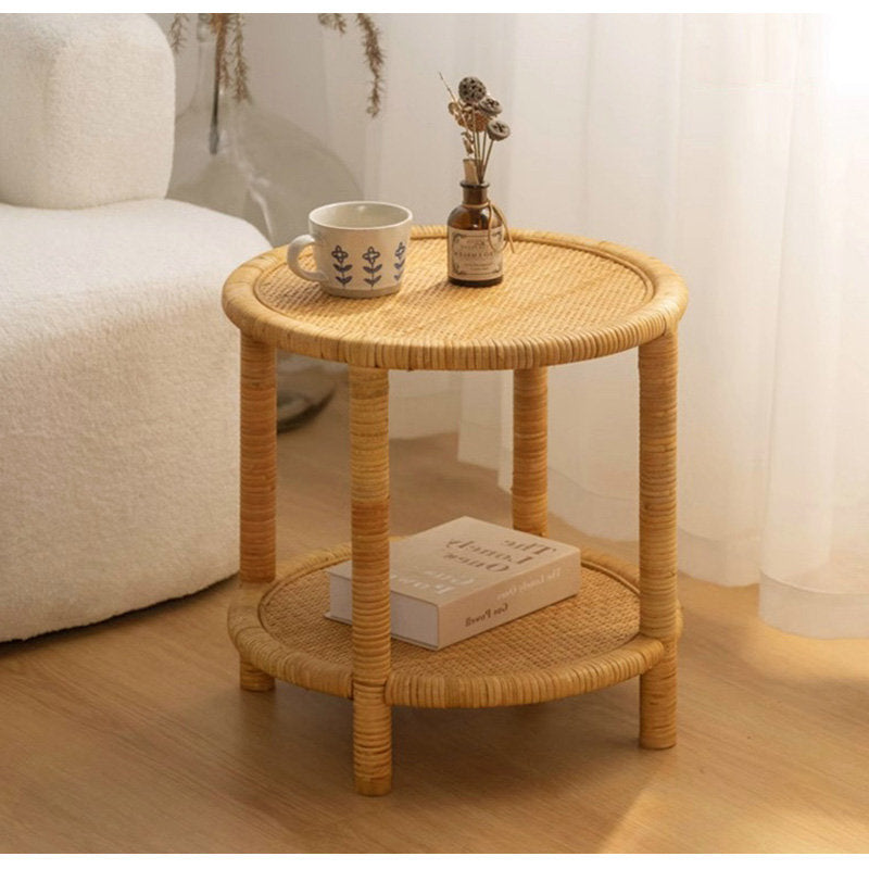 Casaconer | ローテーブル・ラタン・ラタン調・北欧・おしゃれ・モダン・ナチュラル・リビングテーブル・収納・リビング・幅45