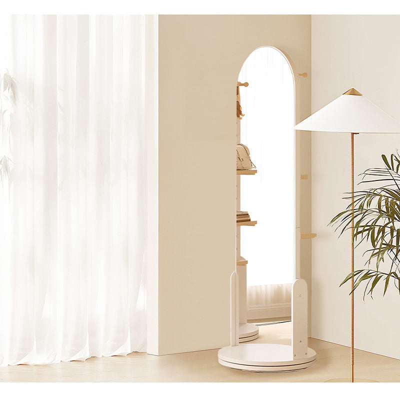 Casaconer | 全身鏡・スタンドミラー・360°回転・姿見・北欧風・収納付き・リビング・ベッドルーム・モダン・1人暮らし