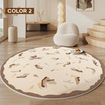 Casaconer | カーペット・洗える・2畳・3畳・滑り止め・北欧・ラグ・厚手・オールシーズン直径120cm・160cm・200cm・300cm・ラグマット・オシャレ・滑り止め付・マット・ラグカーペット・北欧・おしゃれ・ラグ・ウォッシャブル・リビング・夏