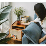 Casaconer | ナイトテーブル・木製・天然木・おしゃれ・シンプル・収納付き・小物収納・47