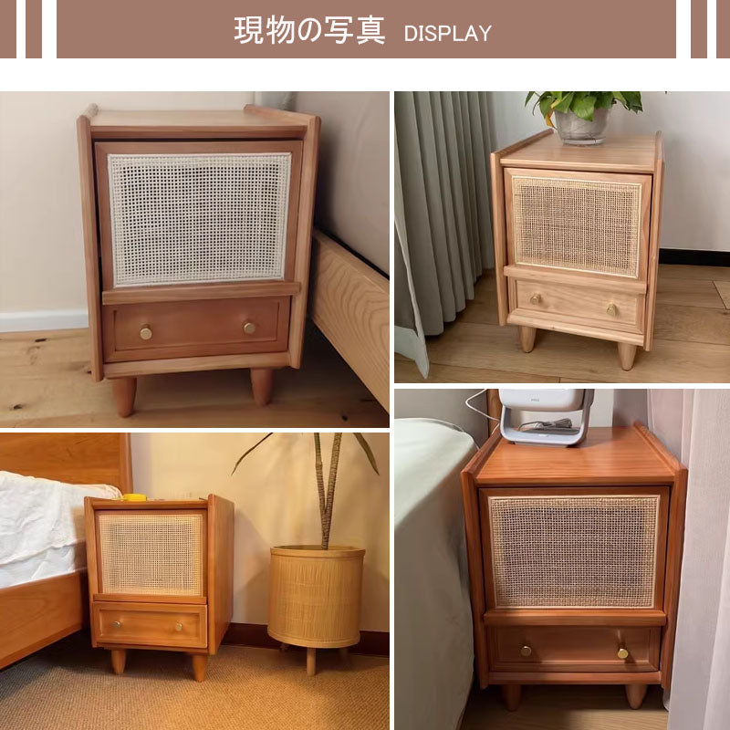 Casaconer | ナイトテーブル・木製・天然木・おしゃれ・シンプル・収納付き・小物収納・47