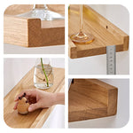 Casaconer | 壁掛け棚・飾り棚・ウォールラック・賃貸・壁掛け・棚・収納・ウォールシェルフ・おしゃれ・収納・トイレ・写真・賃貸取付OK・天然木・ナチュラル・木製・北欧・DIY・インテリア・洗面所・お風呂・シンプル・小物・本棚・取り付け簡単・スリム・モダン・インテリア