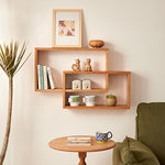 Casaconer | ウォールシェルフ・壁掛け棚・ラック・スパイスラック・ウォールラック・木製・ガード付き・収納棚・キッチン・トイレ壁棚・玄関・壁掛けラック・小物置き・省スペース・アンティーク・飾り棚・取り外し簡単・おしゃれ・飾り棚