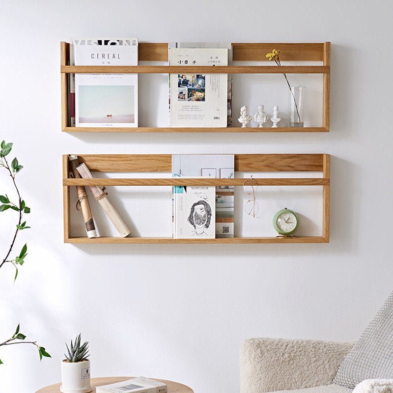 Casaconer | ウォールシェルフ・壁掛け棚・ラック・スパイスラック・ウォールラック・木製・ガード付き・収納棚・キッチン・トイレ壁棚・玄関・壁掛けラック・小物置き・省スペース・アンティーク・飾り棚・取り外し簡単・おしゃれ・飾り棚