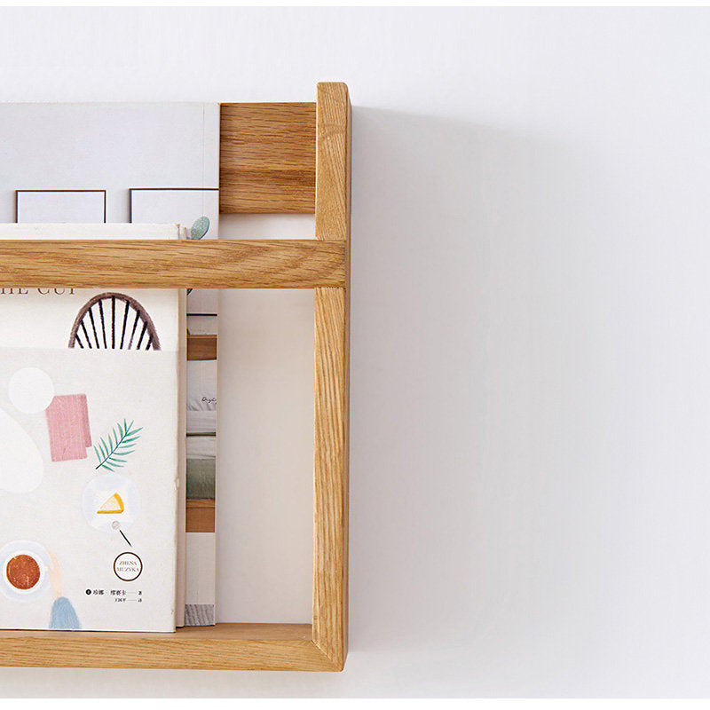 Casaconer | ウォールシェルフ・壁掛け棚・ラック・スパイスラック・ウォールラック・木製・ガード付き・収納棚・キッチン・トイレ壁棚・玄関・壁掛けラック・小物置き・省スペース・アンティーク・飾り棚・取り外し簡単・おしゃれ・飾り棚