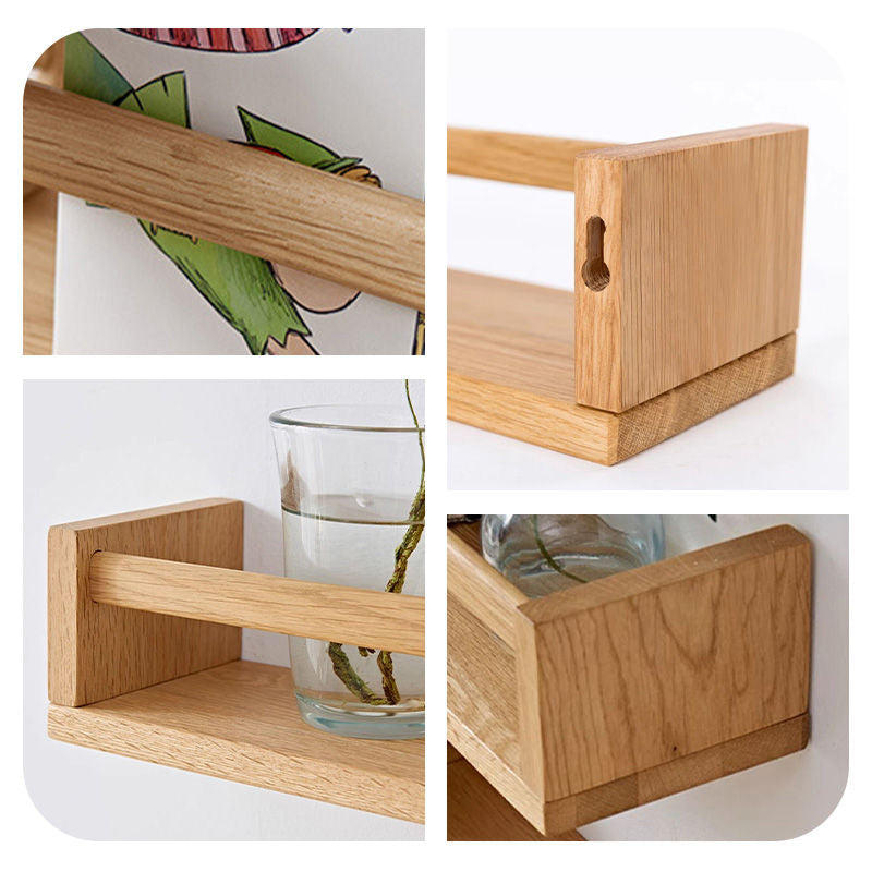 Casaconer | ウォールシェルフ・壁掛け棚・ラック・スパイスラック・ウォールラック・木製・収納棚・キッチン・トイレ壁棚・玄関・壁掛けラック・小物置き・省スペース・アンティーク・飾り棚・取り外し簡単・おしゃれ・飾り棚