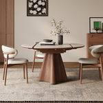 ダイニングテーブル 伸縮 6人 セラミック 丸 丸テーブル おしゃれ 120 4人 大理石柄 セラミックテーブル テーブル食卓テーブル耐熱 食事テーブル リビングテーブル 4人用 高級感 新生活 北欧