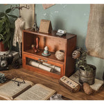 Casaconer | 食器棚・スリム・ロータイプ・幅30cm・ミニ食器棚・アンティーク・キッチン・卓上・おしゃれ・木製