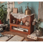 Casaconer | 食器棚・スリム・ロータイプ・幅30cm・ミニ食器棚・アンティーク・キッチン・卓上・おしゃれ・木製