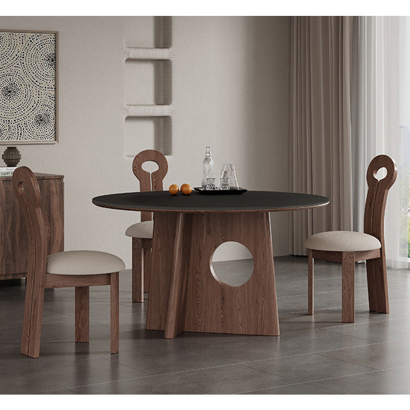 Casaconer | ダイニングテーブル・円形・セラミック・木製・モダン・120・3人掛け