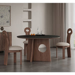 Casaconer | ダイニングテーブル・円形・セラミック・木製・モダン・120・3人掛け