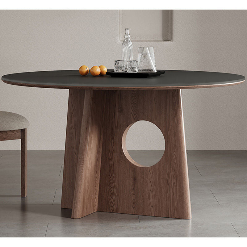 Casaconer | ダイニングテーブル・円形・セラミック・木製・モダン・120・3人掛け