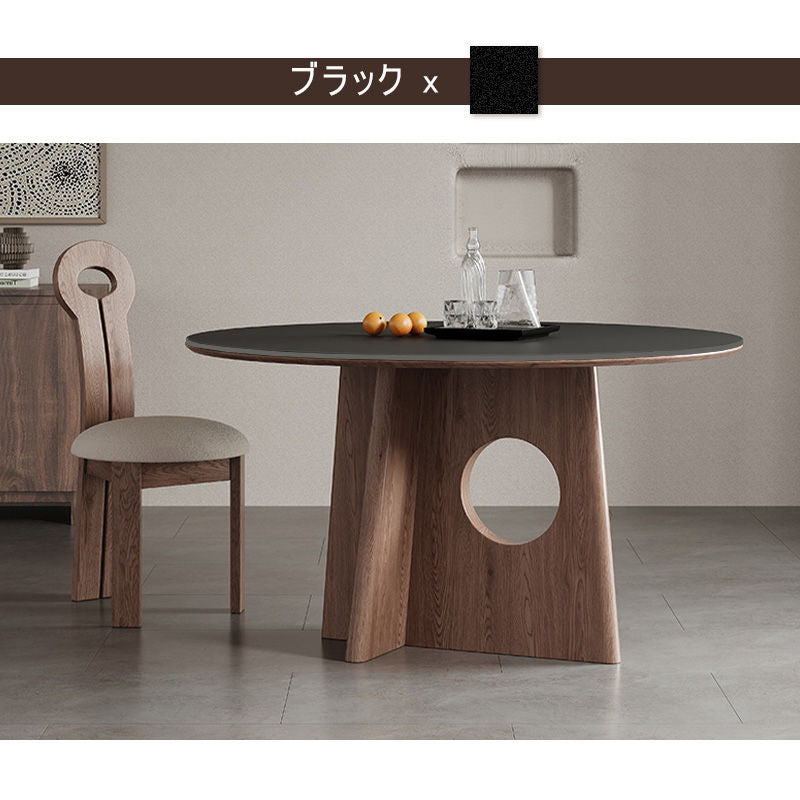 Casaconer | ダイニングテーブル・円形・セラミック・木製・モダン・120・3人掛け