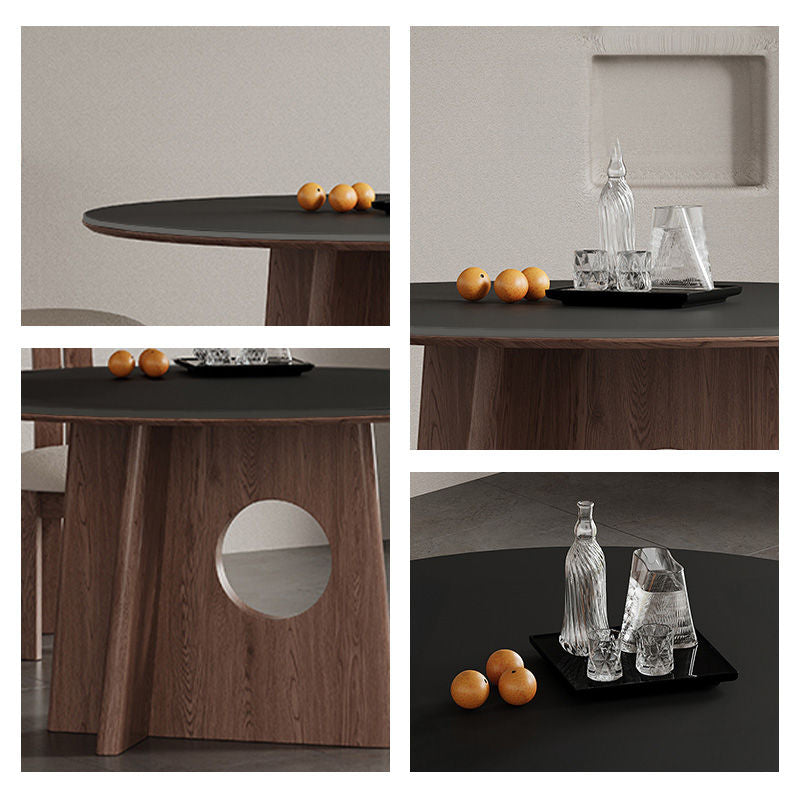 Casaconer | ダイニングテーブル・円形・セラミック・木製・モダン・120・3人掛け