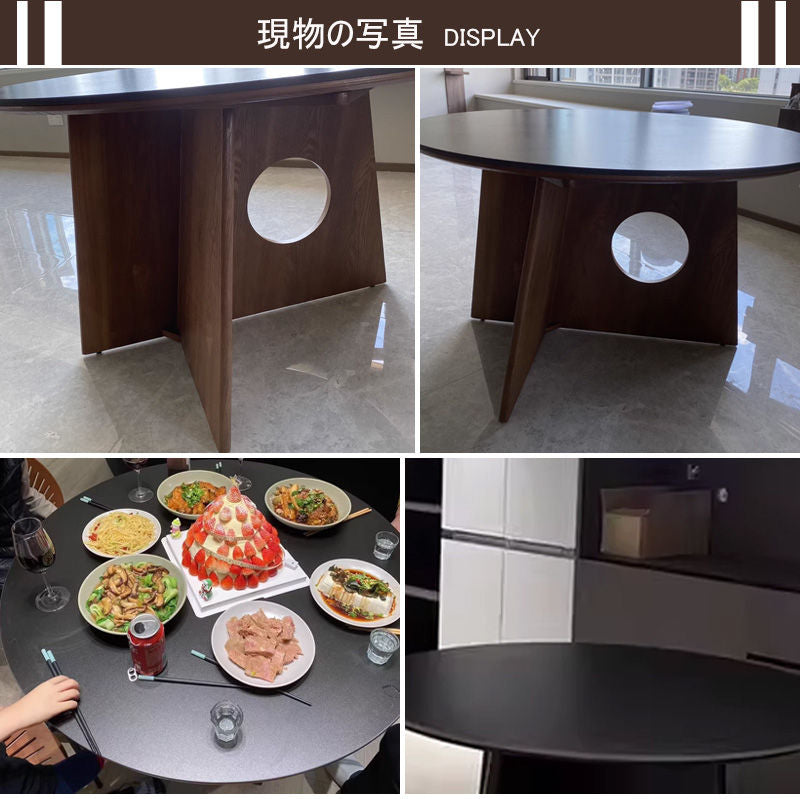 Casaconer | ダイニングテーブル・円形・セラミック・木製・モダン・120・3人掛け