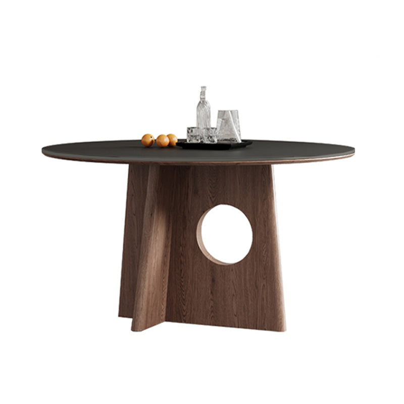 Casaconer | ダイニングテーブル・円形・セラミック・木製・モダン・120・3人掛け