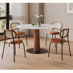 Casaconer | 円形・木製・セラミック天板・モダン・ダイニングテーブル・6人掛け・3人掛け