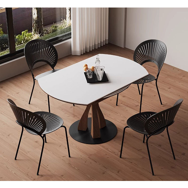 Casaconer | 円形ダイニングテーブル・セラミック・モダン・ダイニングテーブル・幅70・120・6人掛け