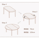 Casaconer | 円形ダイニングテーブル・セラミック・モダン・ダイニングテーブル・幅70・120・6人掛け
