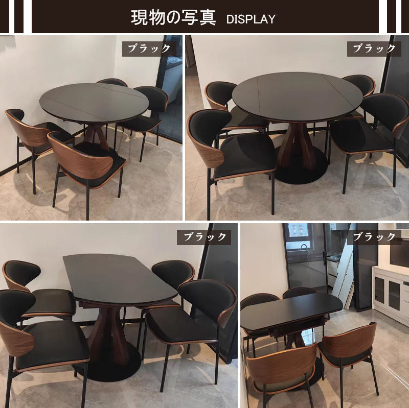 Casaconer | 円形ダイニングテーブル・セラミック・モダン・ダイニングテーブル・幅70・120・6人掛け