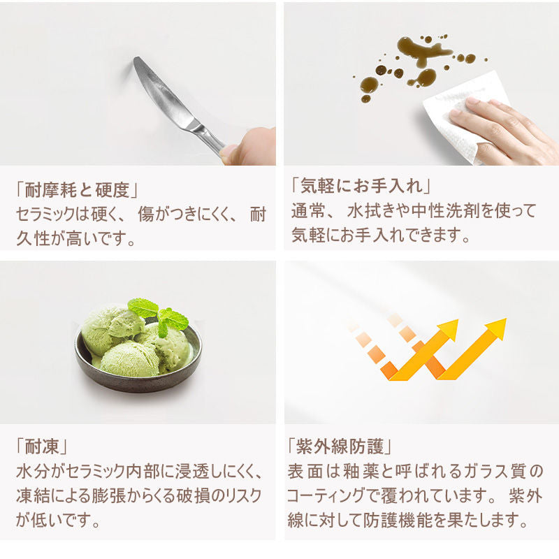 Casaconer | 円形ダイニングテーブル・セラミック・モダン・ダイニングテーブル・幅70・120・6人掛け