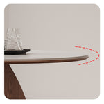 ダイニングテーブル 丸 80cm 100cm セラミックテーブル セラミック天板 円 食事テーブル テーブル リビングテーブル2人用 4人用 テーブル単品 セラミック 耐高温 お手入れ簡単 耐摩耗 おしゃれ ホワイト 北欧 木製