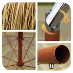 Casaconer | ガーデンパラソル・手動開閉タイプ・丸・幅140cm・日よけ・雨よけ対応・アウトドア