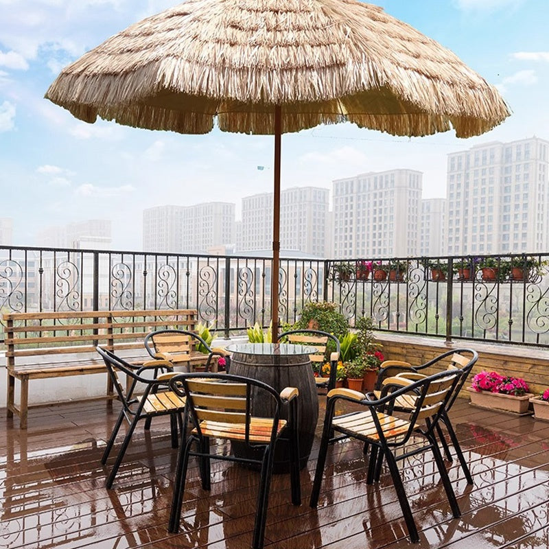 Casaconer | ガーデンパラソル・手動開閉タイプ・丸・幅140cm・日よけ・雨よけ対応・アウトドア