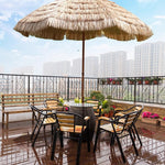 Casaconer | ガーデンパラソル・手動開閉タイプ・丸・幅140cm・日よけ・雨よけ対応・アウトドア