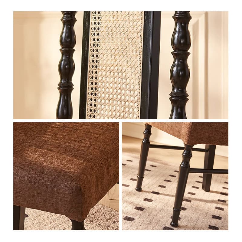 Casaconer | ダイニングチェア・木製・ファブリック・1脚・シンプル・ダイニングチェアー・チェア・木製椅子・木製チェア・食卓椅子・北欧・おしゃれ・カフェ・ナチュラル・シンプル・リビングチェア・ダイニング用・食卓用・木製チェア・ヴィンテージ・おしゃれ