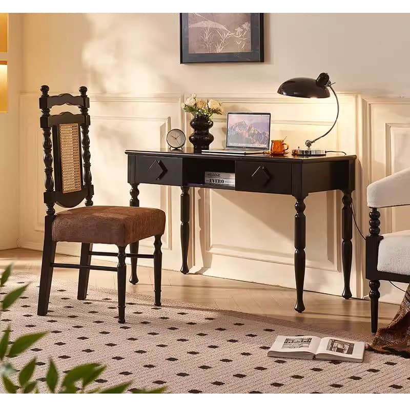 Casaconer | ダイニングチェア・木製・ファブリック・1脚・シンプル・ダイニングチェアー・チェア・木製椅子・木製チェア・食卓椅子・北欧・おしゃれ・カフェ・ナチュラル・シンプル・リビングチェア・ダイニング用・食卓用・木製チェア・ヴィンテージ・おしゃれ