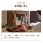 Casaconer | 食器棚・木製・ガラス扉・おしゃれ・ナチュラル・収納ラック・収納棚・幅39・2段