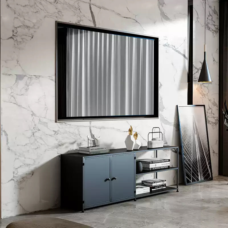 テレビボード スチールフレーム ローボード 収納棚 シェルフ一体型 北欧風 モダンデザイン リビング収納 寝室 ディスプレイ 幅150cm/180cm シンプル おしゃれ