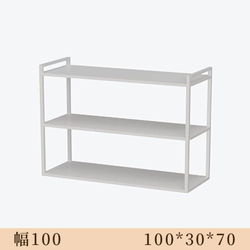 キッチンラック 幅80cm/100cm/120cm 3段 スチール製 収納ラック 完成品 落地式 多目的シェルフ キッチン収納 飾り棚 カウンター下収納 マットホワイト おしゃれ シンプル 北欧風