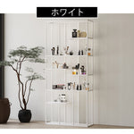 スチール製 ブックラック 幅80cm/100cm 完成品 多段シェルフ 壁寄せ収納 リビング収納 書棚 置物ラック オフィス収納 シンプルデザイン おしゃれ 展示ラック