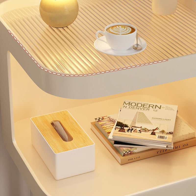 脚の取り付けが必要 金属製 ナイトテーブル スチール 幅35cm ガラス天板 ベッドサイドテーブル ソファ横テーブル 収納ラック サイドテーブル 白 ホワイト White 黒 ブラック Black 寝室向け シンプル モダン 省スペース 小型 家具