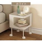 脚の取り付けが必要 金属製 ナイトテーブル スチール 幅35cm ガラス天板 ベッドサイドテーブル ソファ横テーブル 収納ラック サイドテーブル 白 ホワイト White 黒 ブラック Black 寝室向け シンプル モダン 省スペース 小型 家具